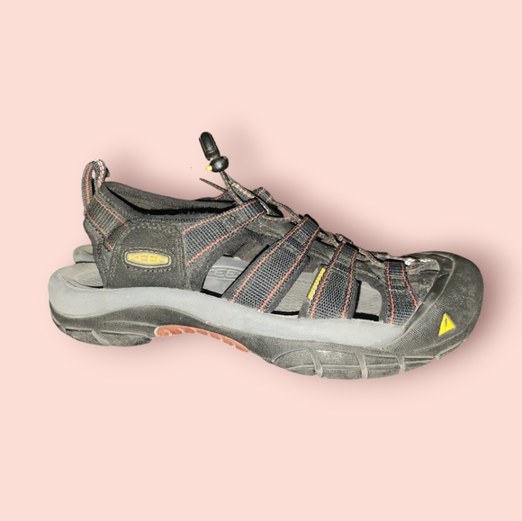 KEEN Womens Newport Sandals Black/Red 8.5 Outdoor Hiking Comfort Active Trail - Picture 1 of 5